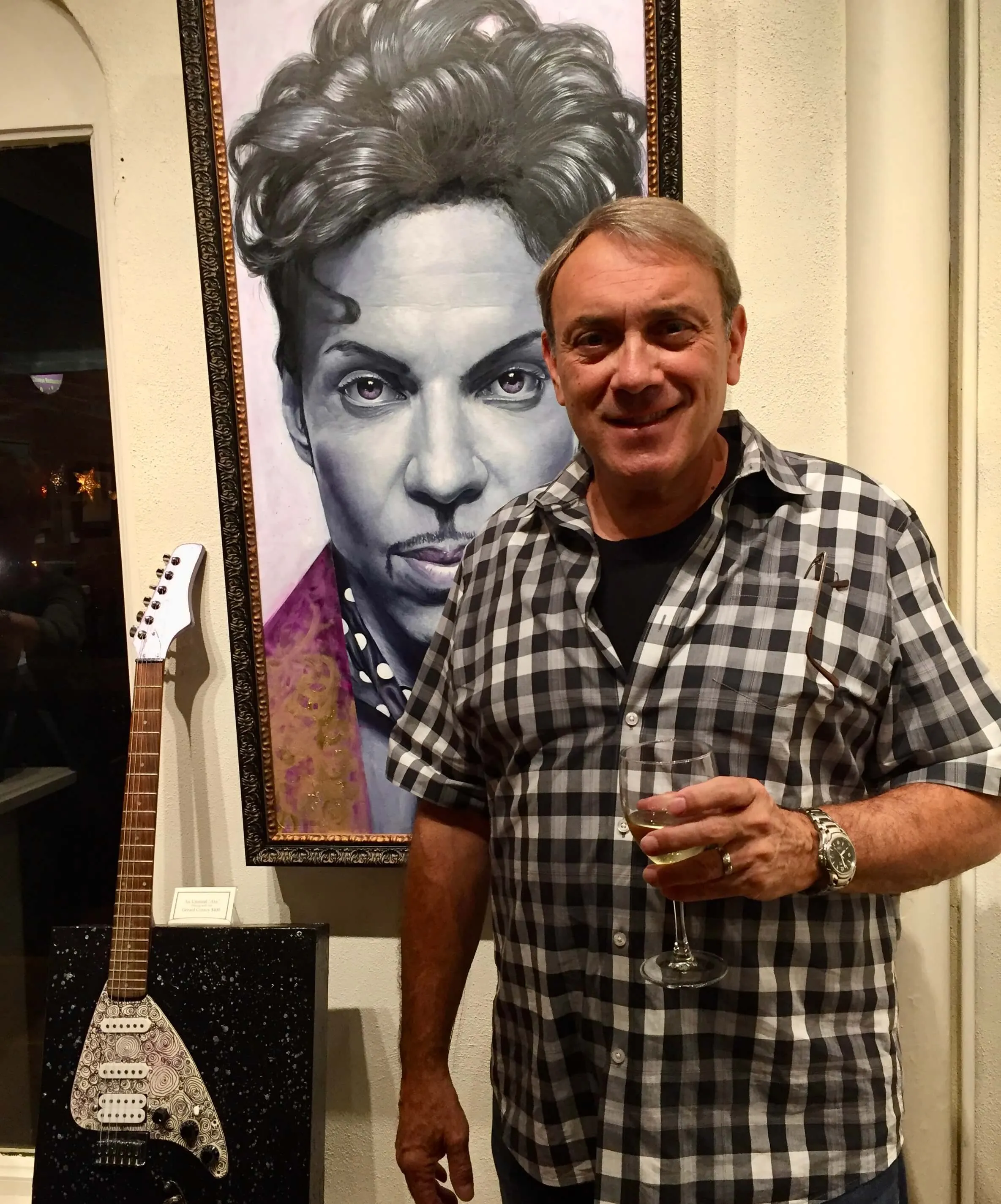 Paul Guarino with Prince artwork